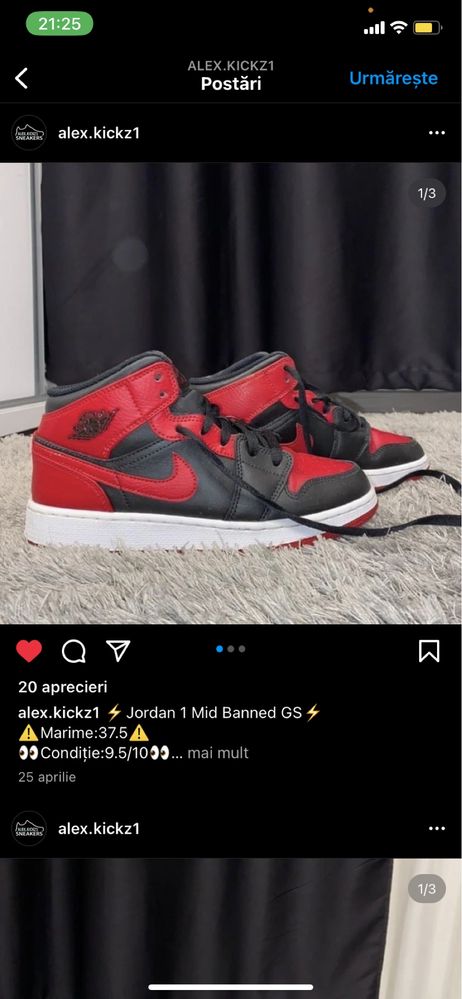 Jordan 1 Mid Banned GS