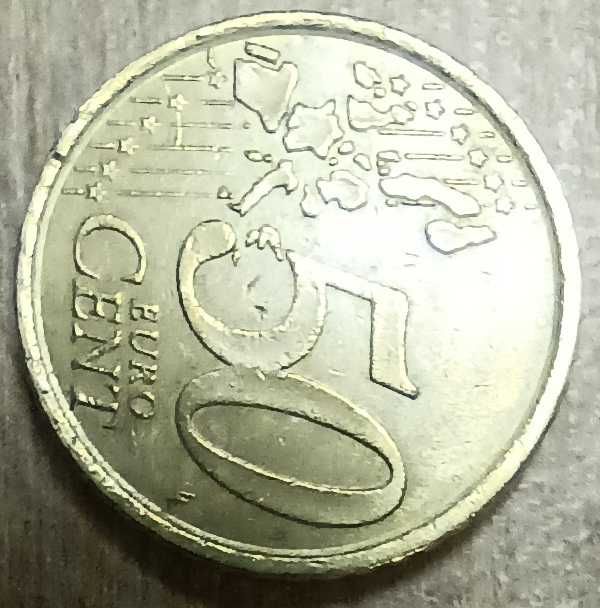 Monede colectii 1 Euro Omul Vitruvian si 50 Euro Cent Spania Cervantes
