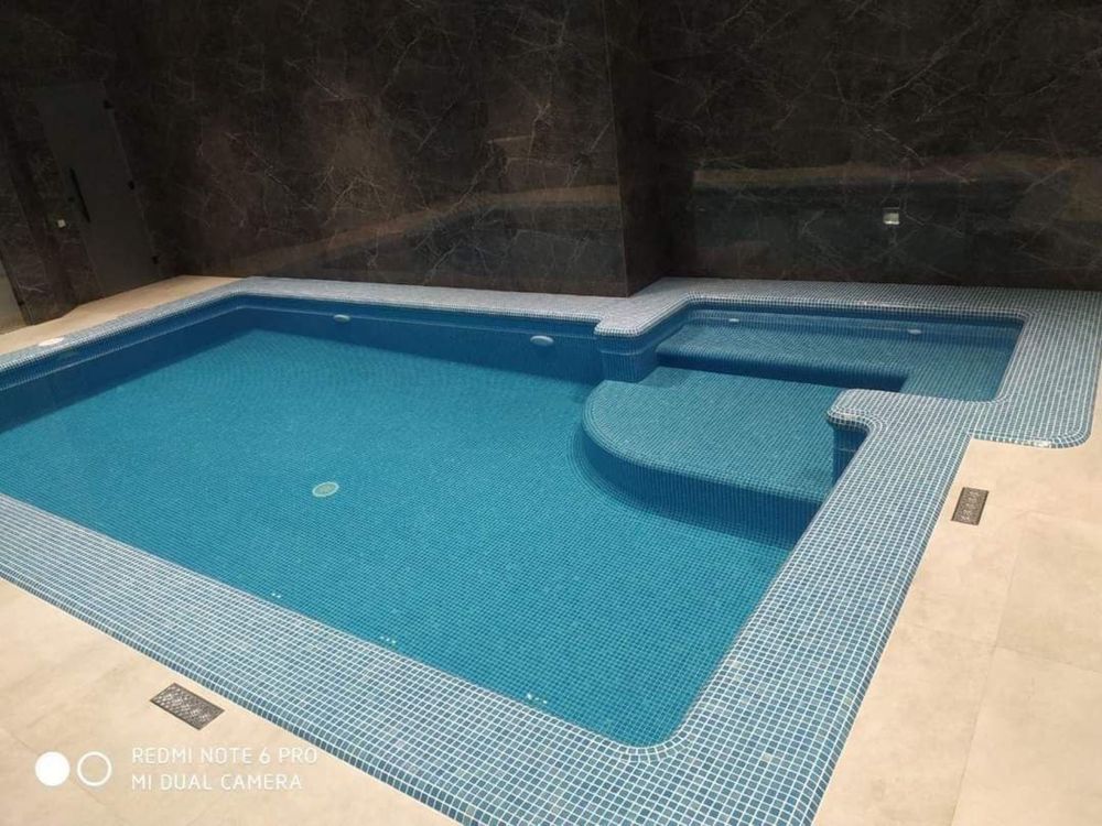 Basseyn sauna fontan quramz строительсво бассейн
