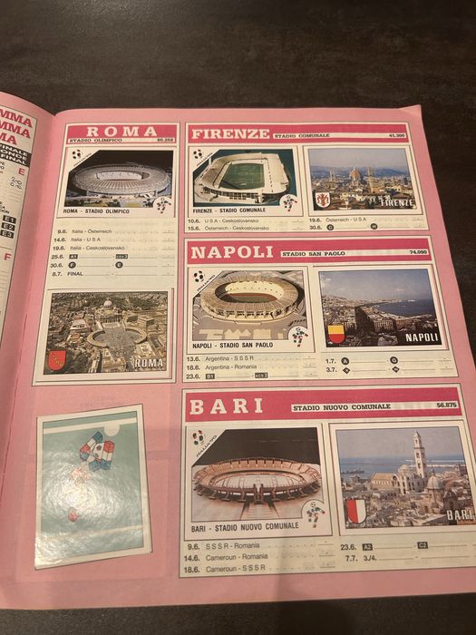 Album complet cupa mondiala Italia 1990