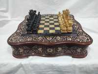 Shaxmat Шахматы Chess 50-50 sm yong'oqdan ishlangan