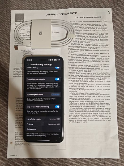 Vand Honor Magic 7 Pro  512 GB nou cu garantie