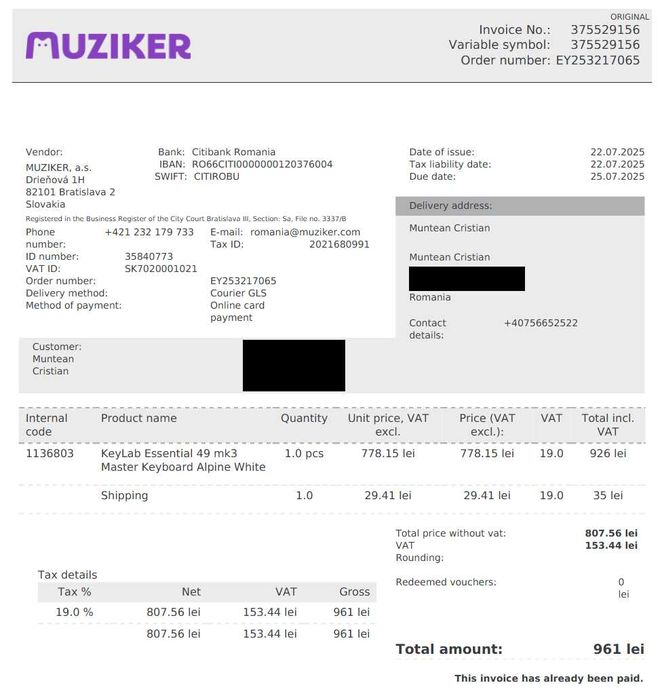 Arturia KeyLab Essential 49 mk3 (Claviatura MIDI)