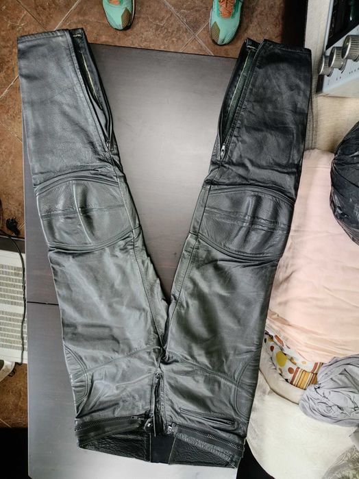 Кожен мото панталон
