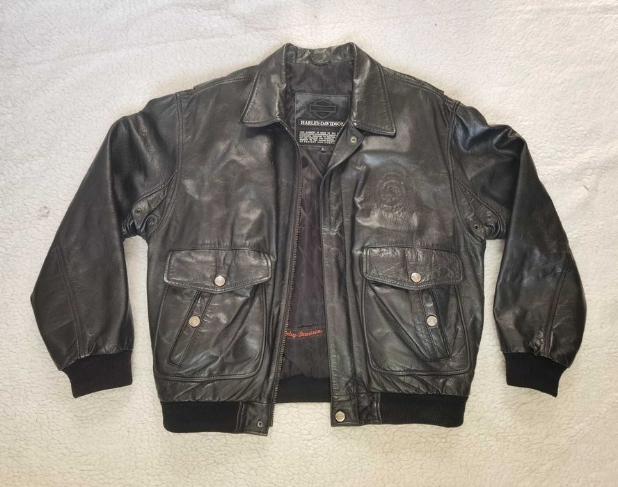 Geaca neagra barbati piele naturala Harley-Davidson