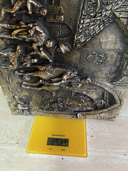 Tablou metaloplastie, basorelief foita alama argintata imagine 1641