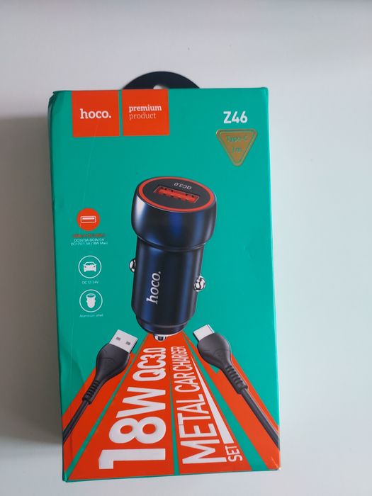 vand încărcător auto fast charge cu cablu mufa typ ,produs nou.