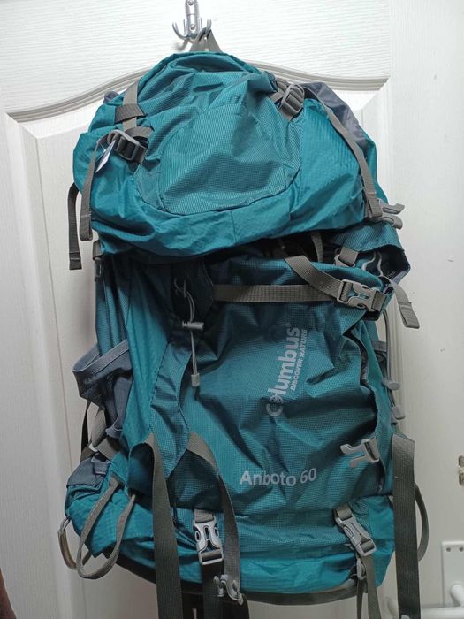 Rucsac de 60 litri turcuaz/gri munte Columbus
