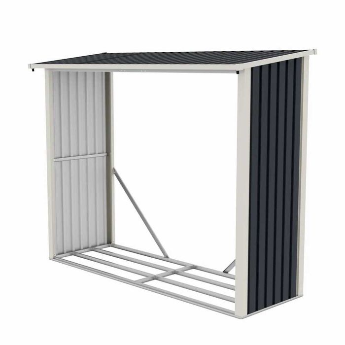 Magazie de lemne, pentru depozitare ideala, din metal zincat vopsit