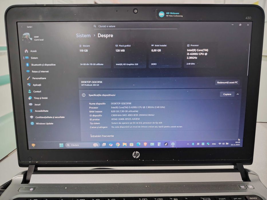 Laptop HP ProBook 430 G3 I5 230GHz