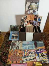 3 cutii vintige depozitare viniluri și discuri de vinil