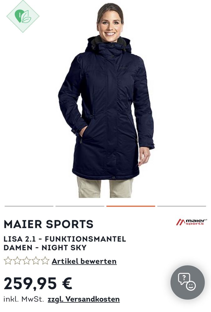 Geaca dama Maier Sports parka femei geaca iarna lunga 38 / S - M