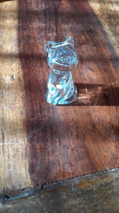 Чешки кристал коте мече фигурка Бохемия, Bohemia Crystal