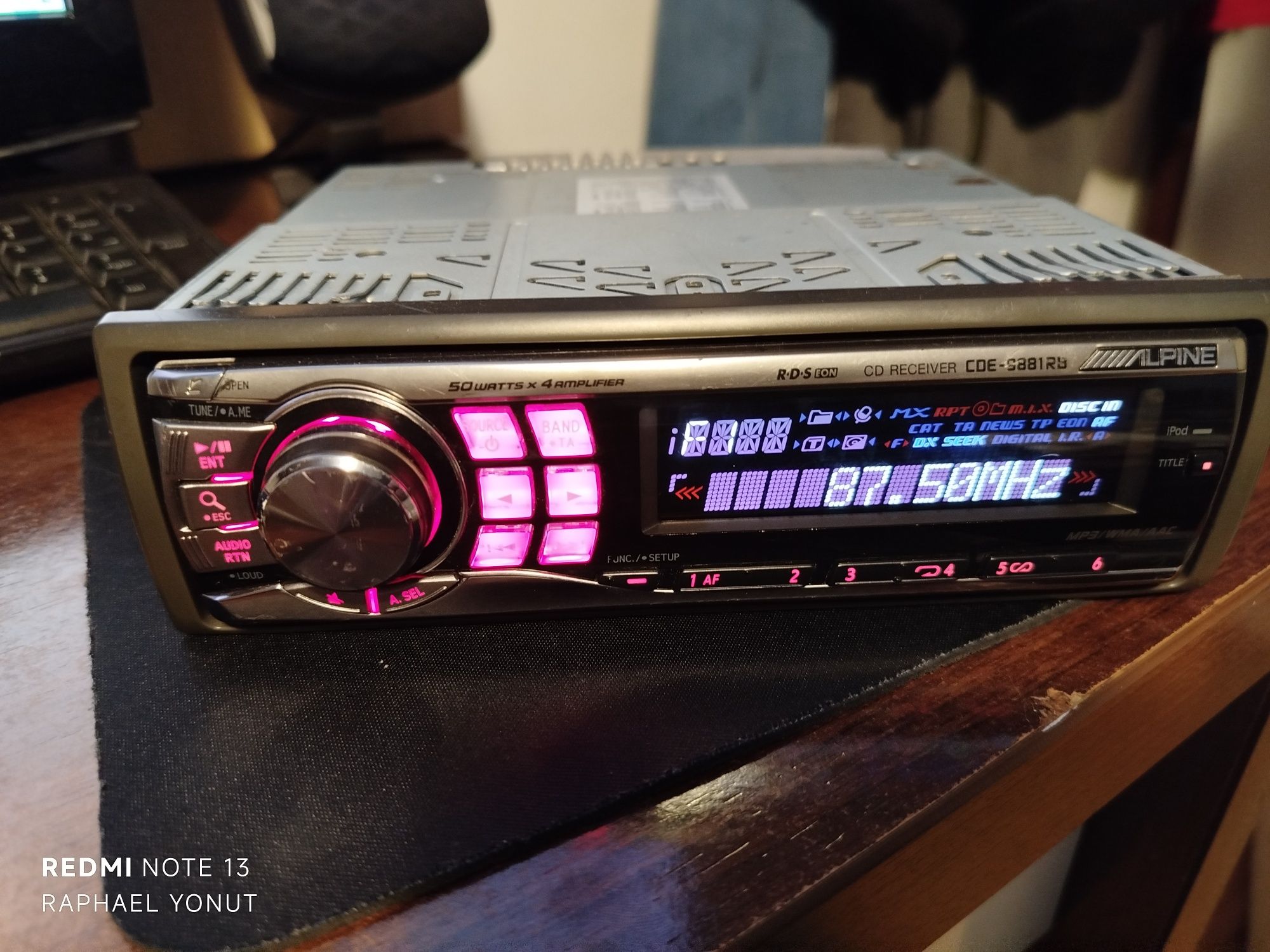 Cd player auto Alpine 9881rb nu Pioneer Kenwood Sony fără Bluetooth