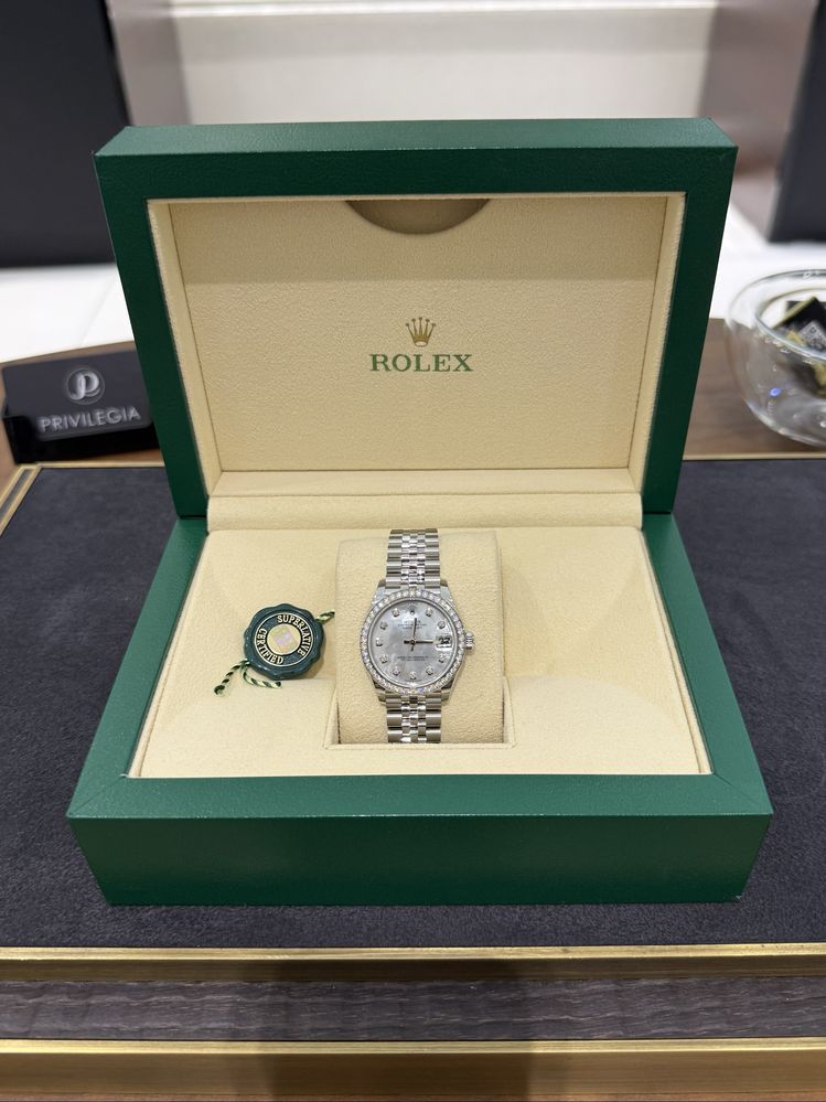 NEW Rolex Datejust 31mm Steel and White Gold 278384rbr