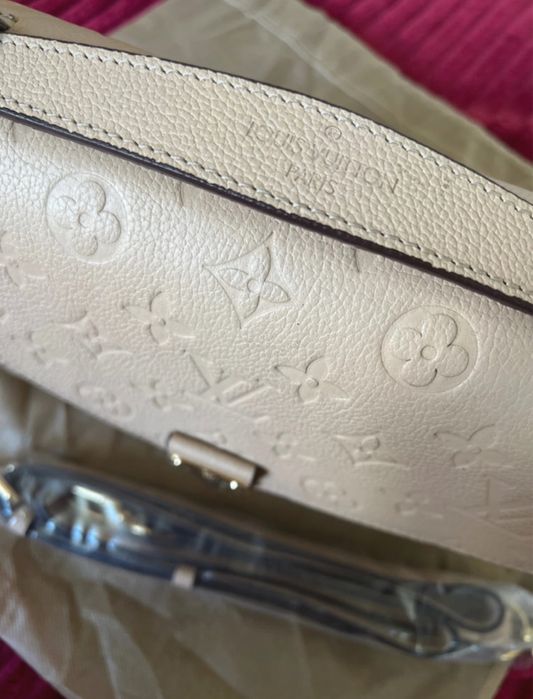 Geanta crem piele naturala