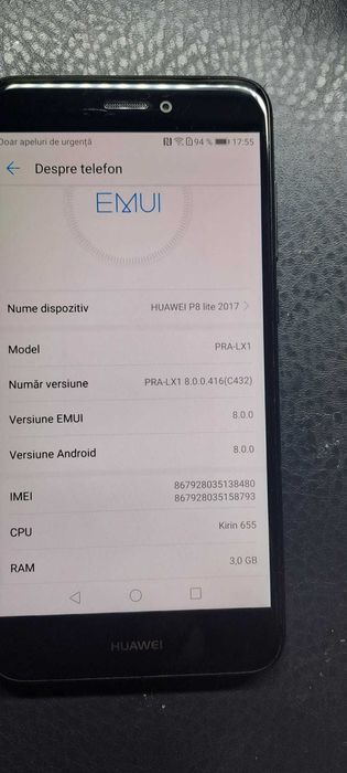 Telefon mobil Huawei P8 Lite, 16 GB, 4G, Black