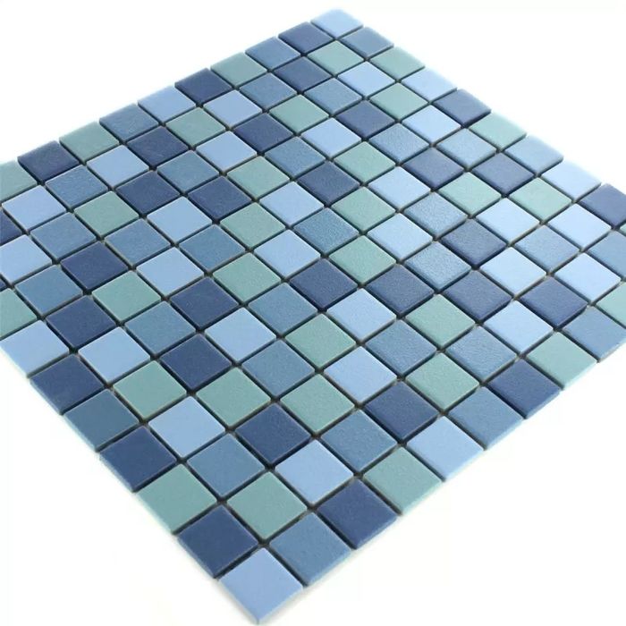 Mozaic albastru mat