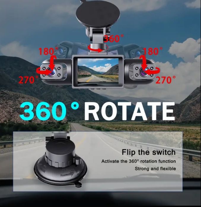 Camera de bord/Camera auto/Dash cam - 4 camere - NOU