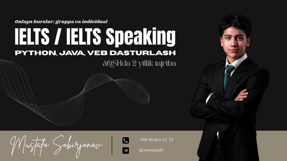 IELTS, IELTS Speaking, Ingliz tili, Online Kurslar