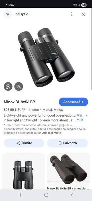 Binoclu Minox BL 8x56 BR