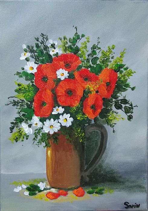 Tablou Maci Acrilice Pe Pânză 25/35