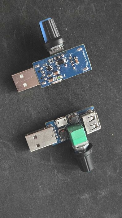 Set 2 x Controller de viteza ventilator, USB Micro