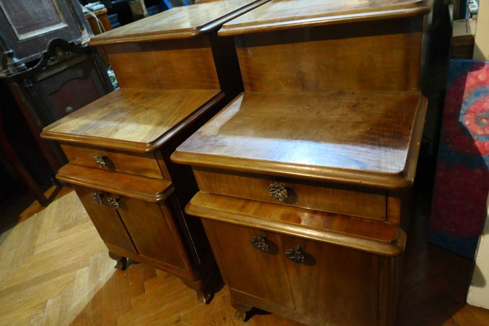 Noptiere Lemn Masiv Cu sertar si 2 usi compartimente Vintage Retro