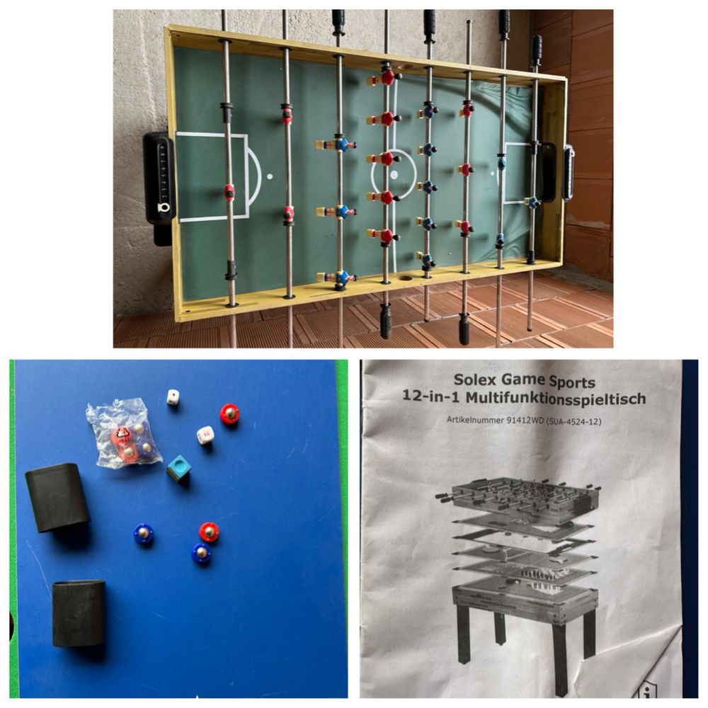 Masa de joc 12 in 1*biliard*sah*table*fotbal*fooseball*bowling*tenis !