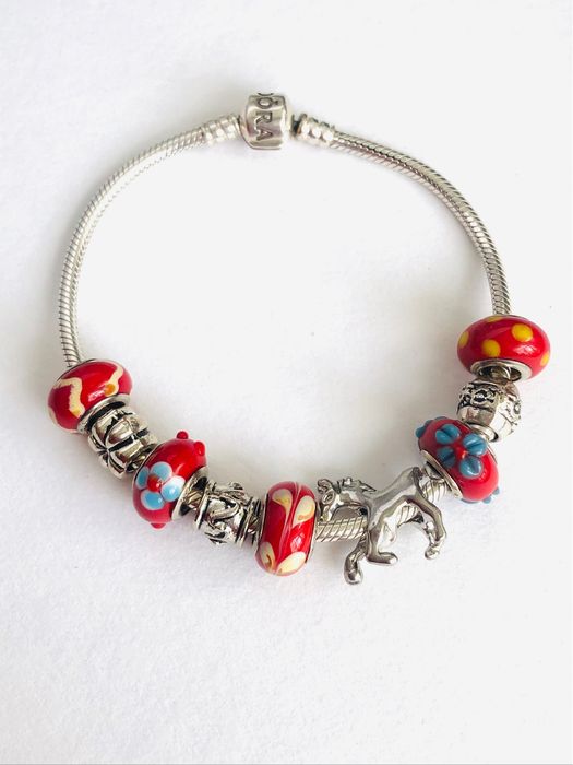 Набор бусин из 9 шармов для браслета Pandora Пандора