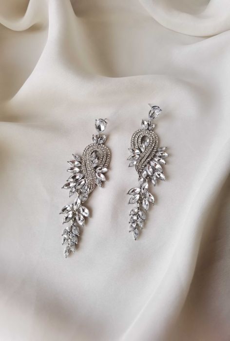 Фасетирани обеци / сребърни бижута / колие