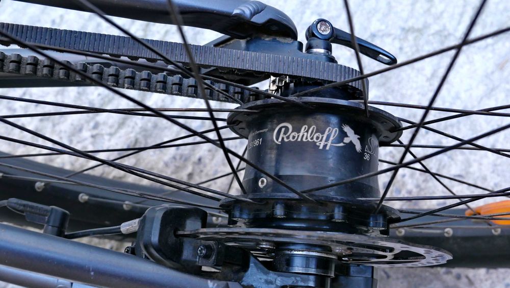 Riese & Muller Delite GT Rohloff Е14, 27.5, ремък, FOX, Bosch CX 45км