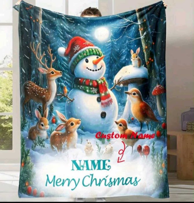 Коледно персонализирано одеяло