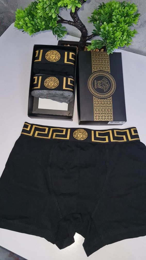 Boxeri barbati versace set 3 perechi calitate premium BUMBAC