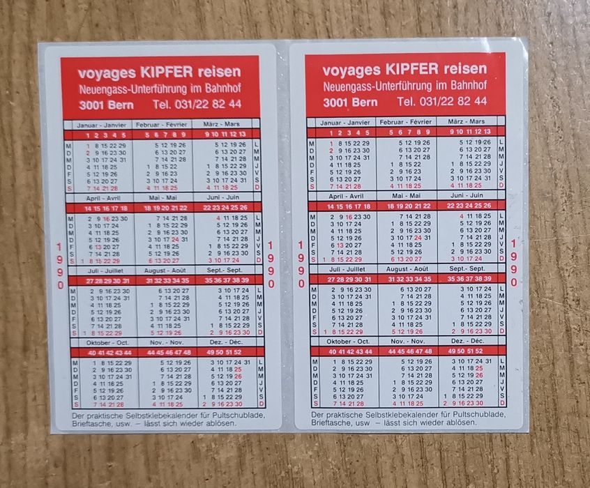 Календари от минали години за колекционери