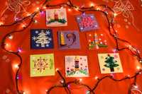 Коледни и новогодишни картички - ръчна изработка, квилинг