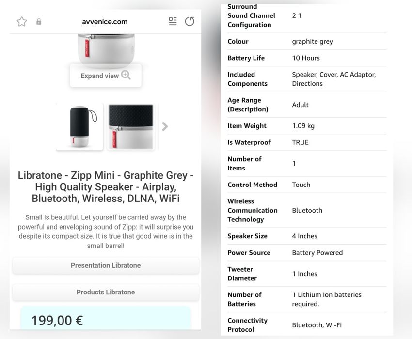 vand Boxe portabile Libratone Zip Mini WiFi+Bluetooth-Logitec Ue Roll
