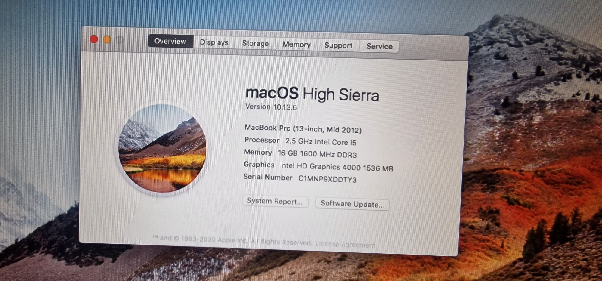 Macbook 13 pro 2012 A1278