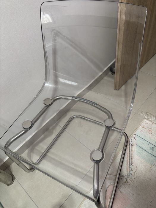 Vand 3 scaune ikea Tobias transparent ieftin ieftin super pret