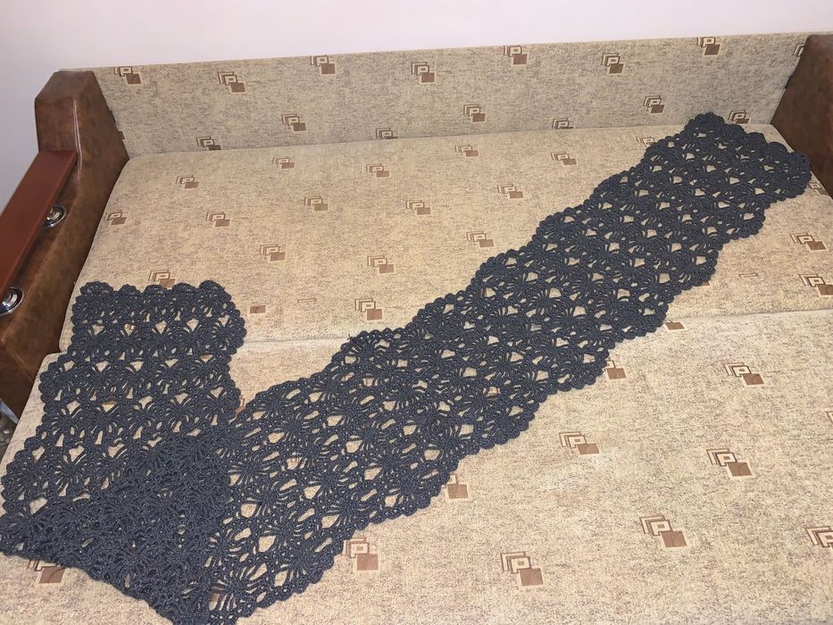 Esarfa fular 2,74 metri crosetata STELE fir dublu