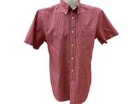 TOMMY HILFIGER размер L мъжка риза къс ръкав каре червено