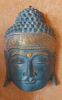 Statuetă cap Buddha din lemn