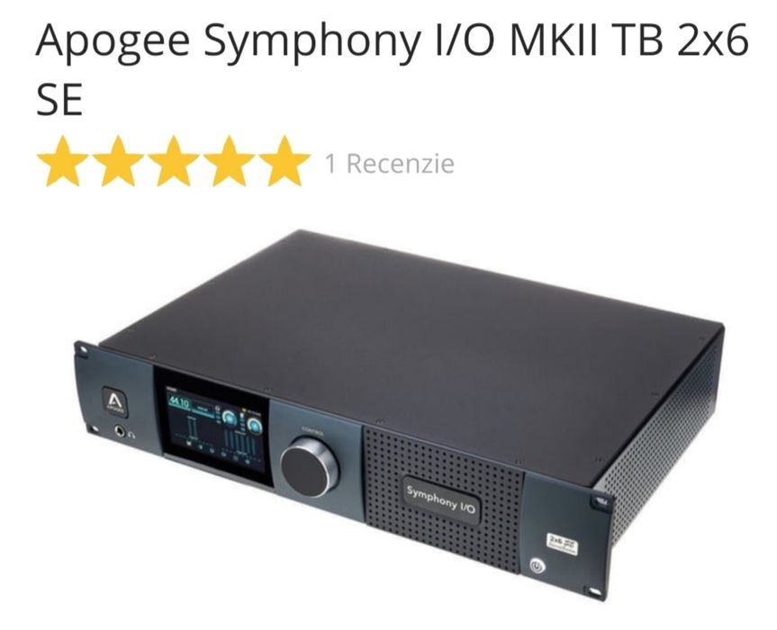 Placa sunet Apogee Symphony I/O MKII TB 2x6 SE