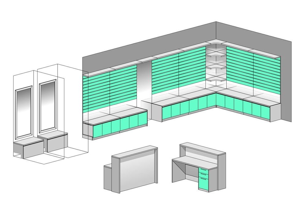 Корпусная Мебель для Магазина Одежды