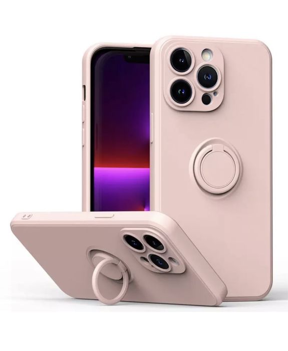 Iphone 14/PRO/MAX/PLUS Husa Silicon Liquid Interior Soft Suport Deget