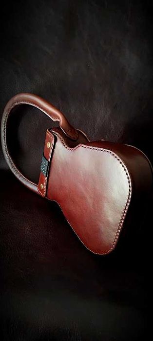 Чанта от естествена кожа ръчна изработка /виолина/