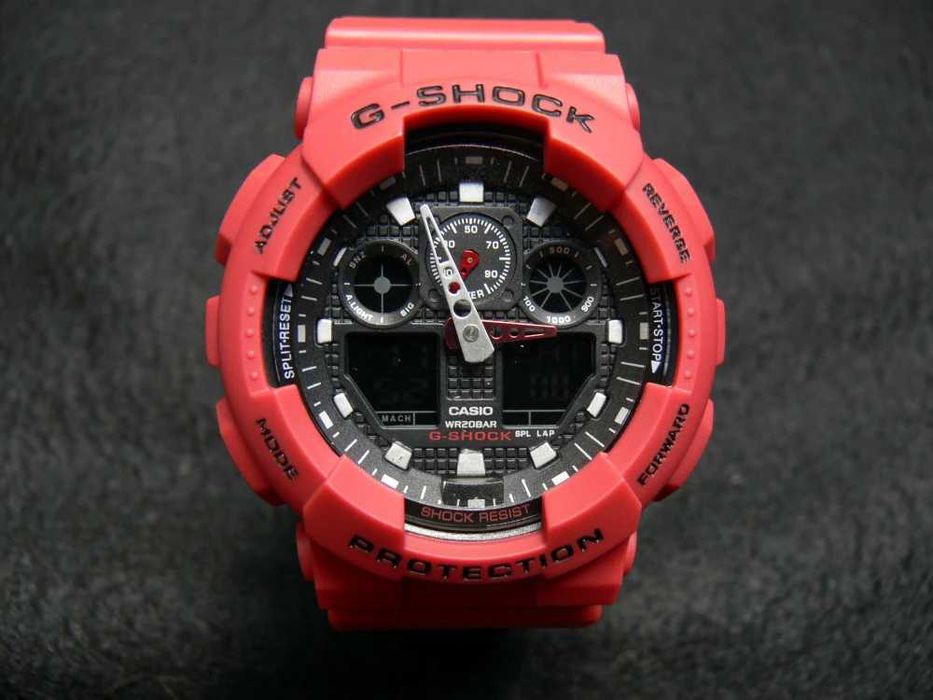 Ceas Sport CASIO G-SHOCK GA-100 RED-ROSU MAT NOU 2025 !!!