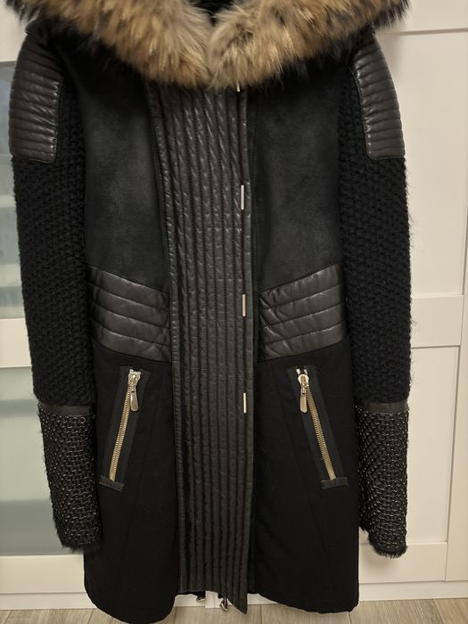 Зимно яке от естествена телешка кожа