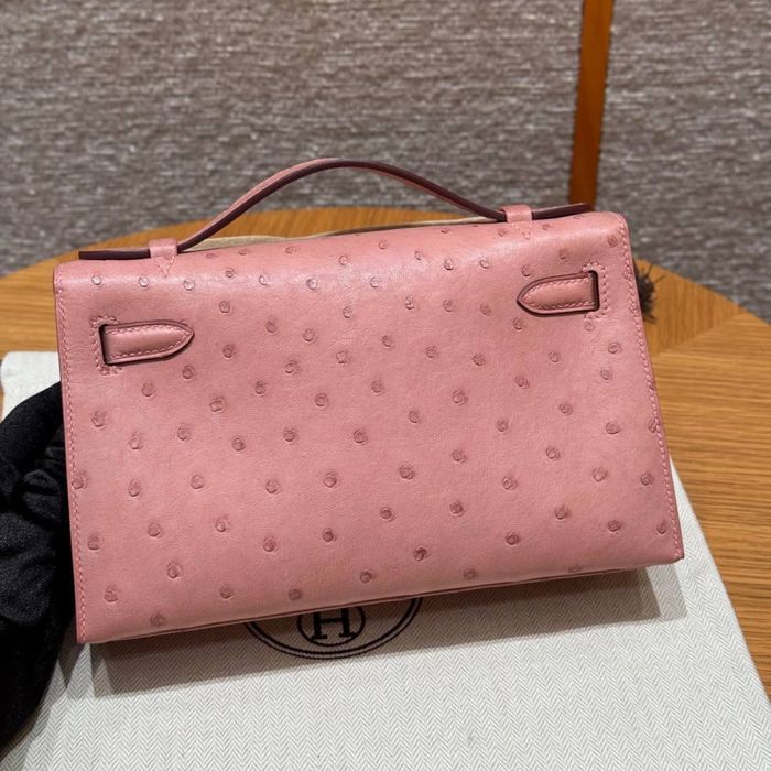 Geanta Hermes Kelly Pochette Ostrich 22