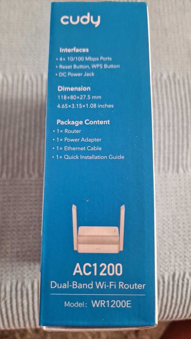 Router wireless CUDY AC1200 Wi-Fi, 802.11ac/a/b/g/n, 867Mbps